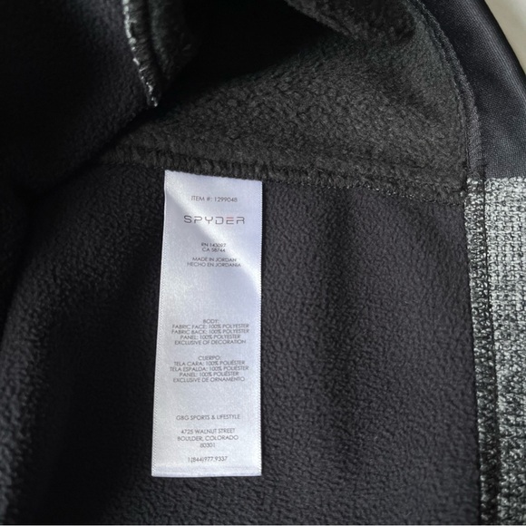 Spyder Quarter-Zip Pullover Sweater L | Waffle Knit Fleece-Lined Techwear Core - Picture 7 of 13